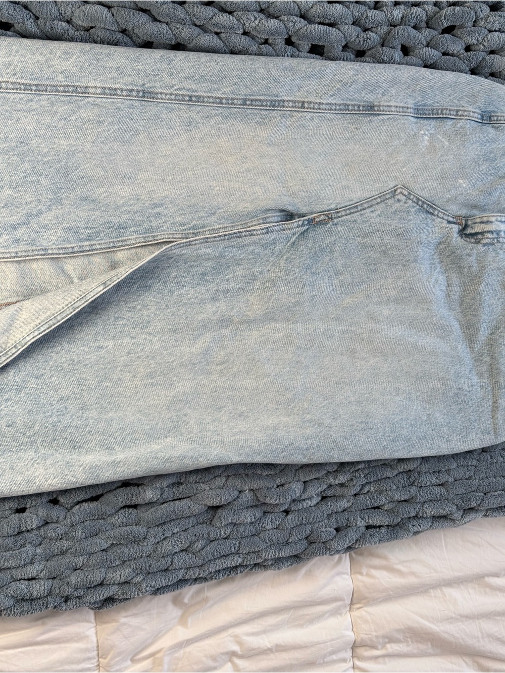 Zara Light Blue denim skirt